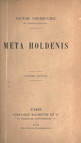Cover for Meta Holdenis.