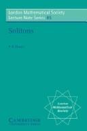 Cover for Solitons.