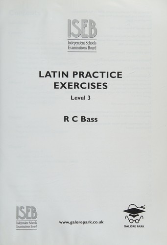 Cover for Latin Practice Exercises Level 3