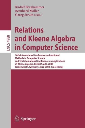 Cover for Relations and Kleene Algebra in Computer Science