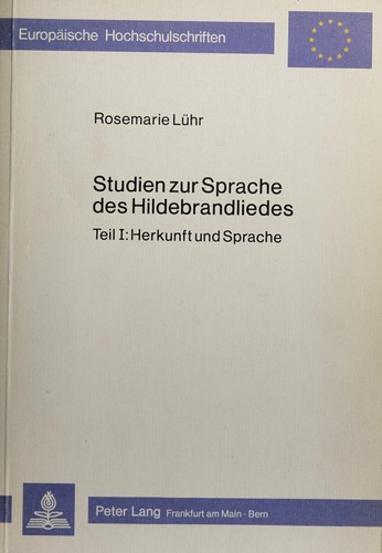 Cover for Studien zur Sprache des Hildebrandliedes