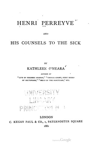 Cover for Henri Perreyve And His Counsels To The Sick