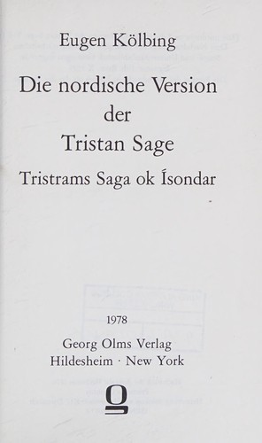 Cover for Die nordische Version der Tristan Sage