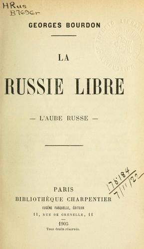 Cover for La Russie libre-