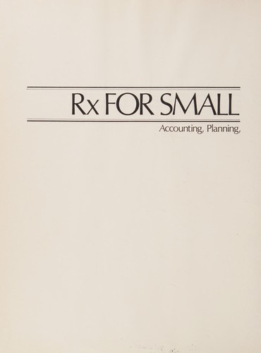 Cover for Rx for small business success