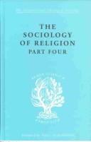 Cover for The Sociology of Religion (Part 1): Established Religion: International Library of Sociology F: The Sociology of Religion (The Sociology of Religion, Part One)