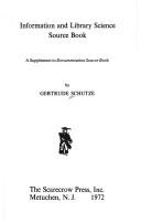 Cover for Information and library science source book.