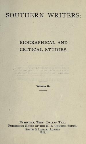 Cover for Southern writers