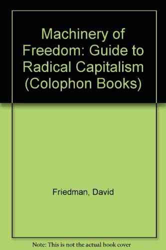 Cover for The machinery of freedom