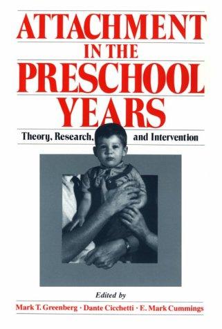 Cover for Attachment in the Preschool Years