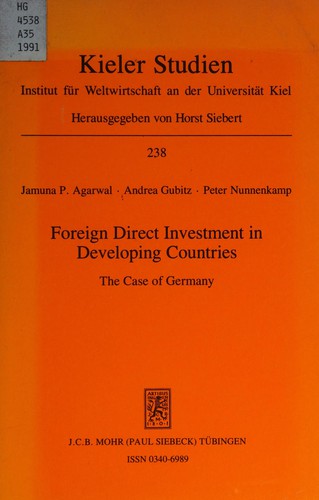 Cover for Foreign direct investment in developing countries