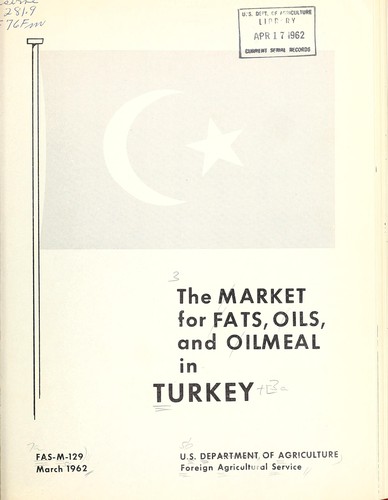 Cover for The market for fats, oils, and oilmeal in Turkey