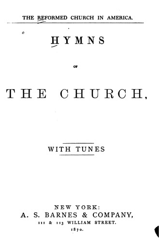 Cover for Hymns of the Church: With Tunes