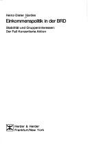 Cover for Einkommenspolitik in der BRD