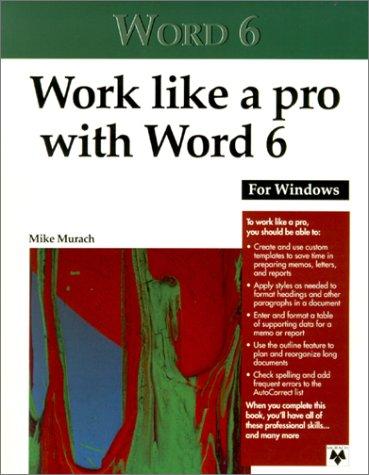 Cover for Work like a pro with Word 6
