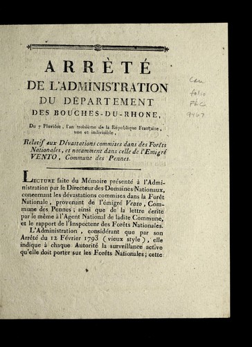 Cover for Arr`ete