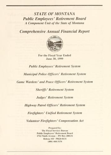 Cover for Comprehensive annual financial report