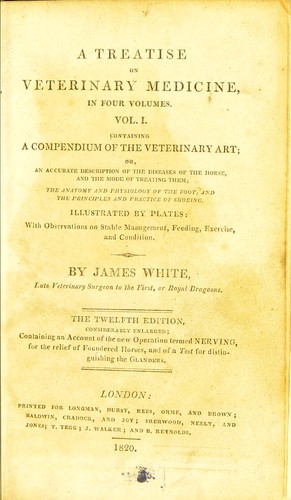 Cover for A treatise on veterinary medicine, in four volumes