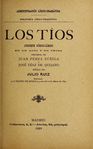 Cover for Los ti os