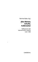 Cover for Alte Meister, Schufte, Aussenseiter