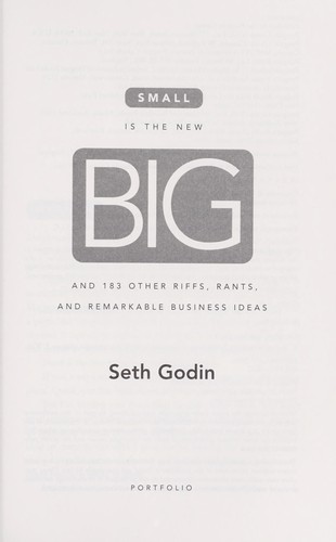 Cover for Small is the new big