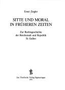 Cover for Sitte und Moral in früheren Zeiten