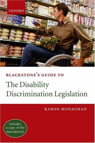 Cover for Blackstone's Guide to the Disability Discrimination Legislation (Blackstone's Guide)