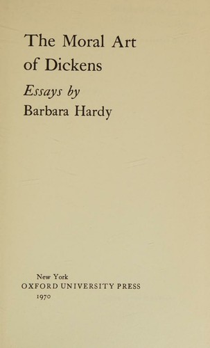 Cover for The moral art of Dickens