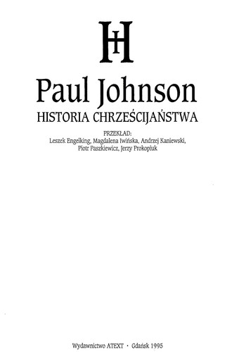 Cover for Historia chrześcijaństwa
