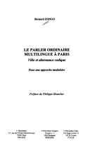 Cover for Le parler ordinaire multilingue à Paris