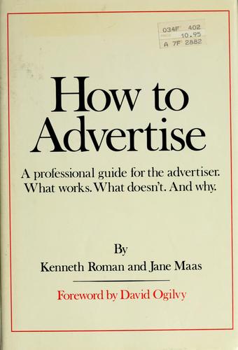 Cover for How to advertise