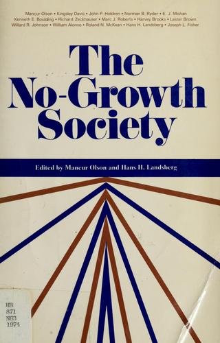 Cover for The No-growth society.