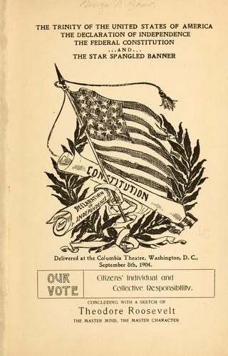 Cover for The trinity of the United States of America
