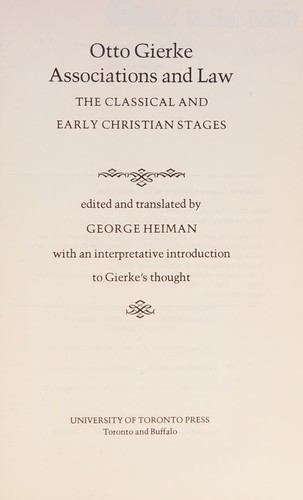 Cover for Associations and law