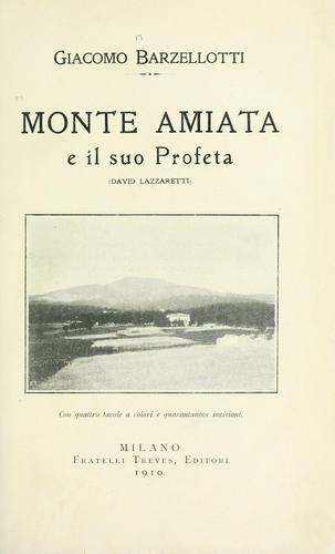 Cover for Monte Amiata e il suo profeta (David Lazzaretti)