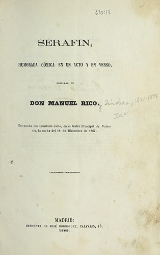 Cover for Serafín