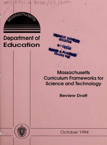 Cover for Massachusetts curriculum frameworks for science & technology