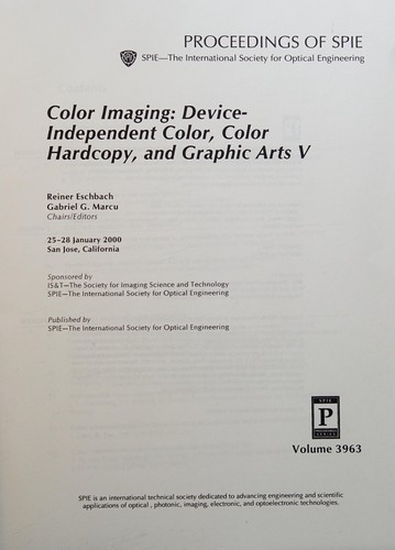Cover for Color imaging