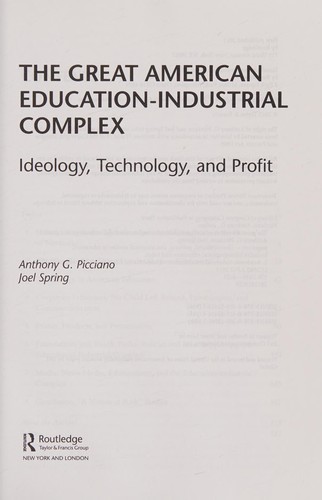 Cover for The great American education-industrial complex