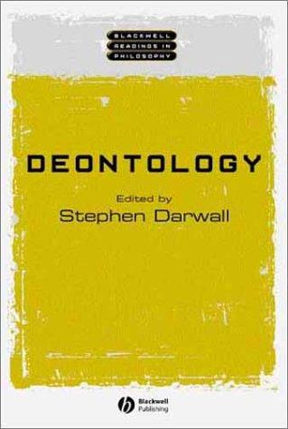 Cover for Deontology (Blackwell Readings in Philosophy)
