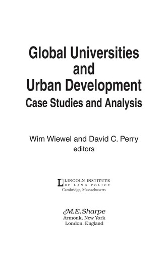 Cover for Global Universities and Urban Development