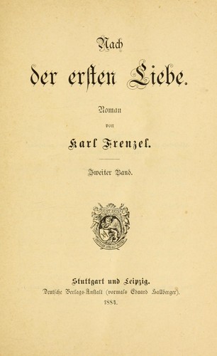 Cover for Nach der ersten Liebe
