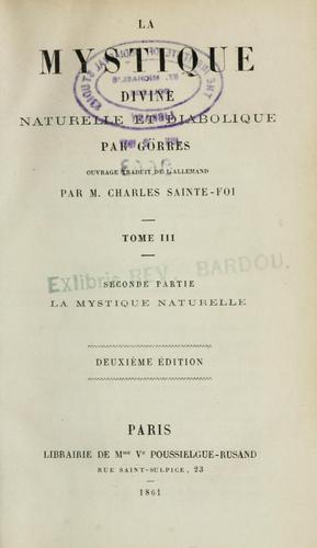 Cover for La mystique divine, naturelle, et diabolique