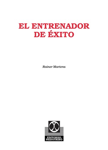 Cover for El entrenador de e xito