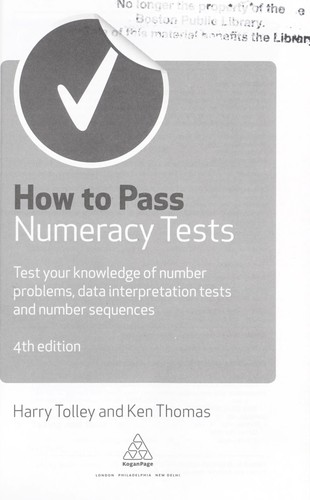 Cover for How to pass numeracy tests