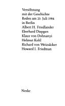 Cover for Versöhnung mit der Geschichte