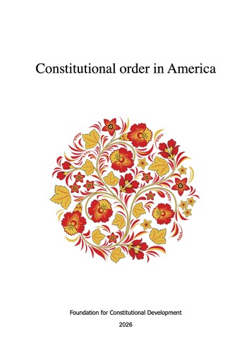 Cover for Constitutional order in America.