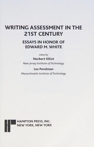 Cover for Writing assessment in the 21st century