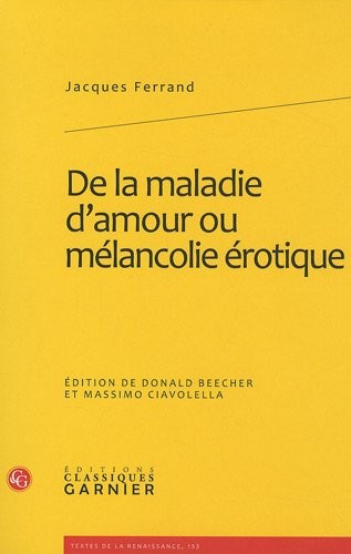 Cover for De la Maladie d'amour Ou Melancolie Erotique