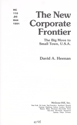 Cover for The new corporate frontier